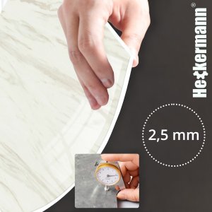 Heckermann Samoprzylepny panel ścienny 40x80cm (10szt) Marmur 6018 Połysk 3D PCV Laminat 3