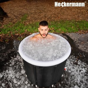 Heckermann Wanna lodowa do morsowania Heckermann okrągła 370L basen balia przenośna 5