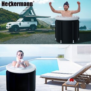 Heckermann Wanna lodowa do morsowania Heckermann okrągła 370L basen balia przenośna 6