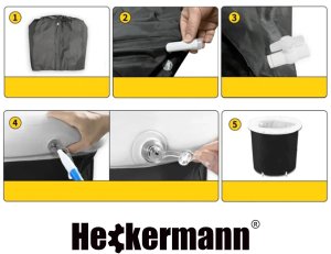 Heckermann Wanna lodowa do morsowania Heckermann okrągła 370L basen balia przenośna 9