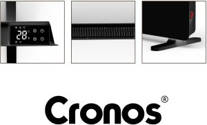 Grzejnik Cronos Grzejnik elektryczny Cronos CH-2000RTWP Full Black Termostat WiFi 8