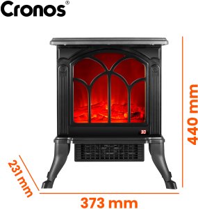 Grzejnik Cronos Kominek grzejnik elektryczny wolnostojący Cronos z termowentylatorem 11