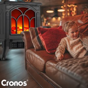 Grzejnik Cronos Kominek grzejnik elektryczny wolnostojący Cronos z termowentylatorem 4