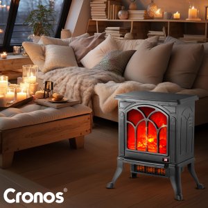 Grzejnik Cronos Kominek grzejnik elektryczny wolnostojący Cronos z termowentylatorem 5