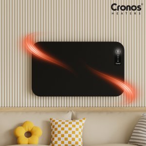 Grzejnik Cronos Grzejnik elektryczny na podczerwień 750W Panel promiennik IR Cronos MT750TWP Full Black WiFi 5