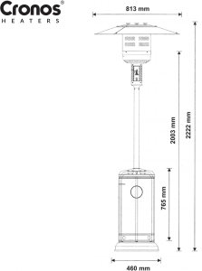 Cronos Parasol grzewczy gazowy FSD-A-XX Ogrzewacz tarsowy Piramida 13kW 14