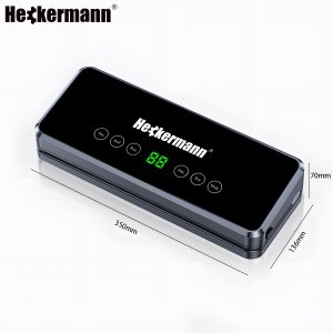 Heckermann Zgrzewarka próżniowa automatyczna do pakowania jedzenia + folie Heckermann 3600 Czarna Pakowarka żywności 140W 10