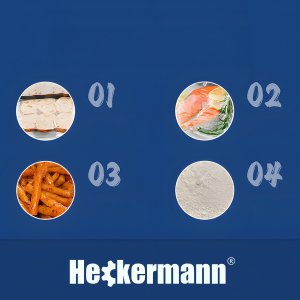 Heckermann Zgrzewarka próżniowa automatyczna do pakowania jedzenia + folie Heckermann 3700 Srebrna Pakowarka żywności 140W 9