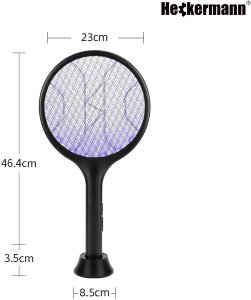 Heckermann Elektryczna packa łapka na owady Heckermann WD-9018 Czarna Lampa Owadobójcza na Muchy Komary Ćmy Osy Mole Meszki 11