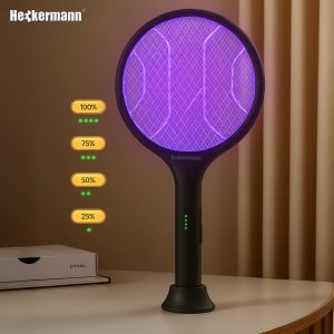 Heckermann Elektryczna packa łapka na owady Heckermann WD-9018 Czarna Lampa Owadobójcza na Muchy Komary Ćmy Osy Mole Meszki 2