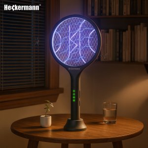 Heckermann Elektryczna packa łapka na owady Heckermann WD-9018 Czarna Lampa Owadobójcza na Muchy Komary Ćmy Osy Mole Meszki 3