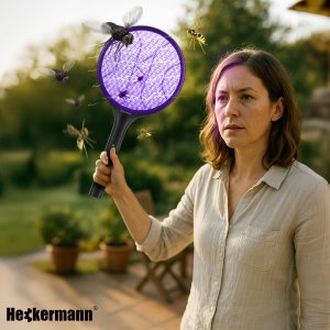 Heckermann Elektryczna packa łapka na owady Heckermann WD-9018 Czarna Lampa Owadobójcza na Muchy Komary Ćmy Osy Mole Meszki 5