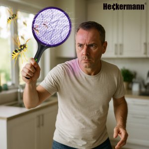 Heckermann Elektryczna packa łapka na owady Heckermann WD-9018 Czarna Lampa Owadobójcza na Muchy Komary Ćmy Osy Mole Meszki 6