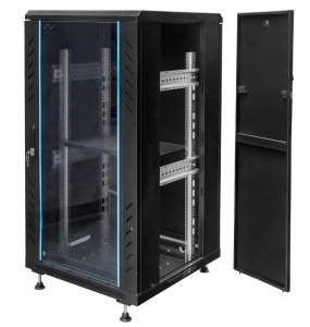 Szafa Netberg Szafa RACK 19" 22U NETBERG Stojąca Instalacyjna 600x600 mm Otwierane Boki 2