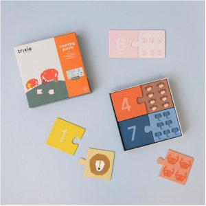 trixie baby TRIXIE BABY - Puzzle do nauki liczenia, Zwierzęta 3