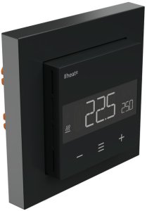 heat it Termostat Heatit WiFi6 Black Matt Wi-Fi Thermostat 3600W 16A 3