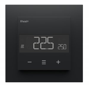 heat it Termostat Heatit Z-TRM6 Black Matt Z-Wave Thermostat 3600W 16A 868,4 Mhz 2