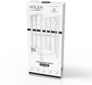 Adler AD 6815 Stojak na drewno kominkowe z zestawem narzędzi 5