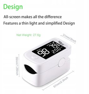 Pulsoksymetr ProMedix Pulsoksymetr napalcowy medyczny pulsometr oksymetr Promedix PR-870 1.5” HD LED+ 2x Maseczki medyczne CE EN 14683:2019 - zestaw - 4