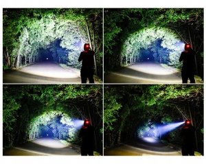 Latarka Jcpal Latarka czołowa akumulatorowa mocna LED brak aku 1000 lumen T6 6