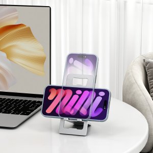 Podstawka 4smarts Składany stojak na smartfon ErgoFold srebrny 4