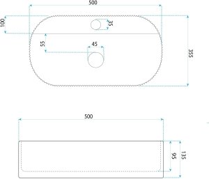 Umywalka Rea Umywalka nablatowa Rea Marcela 50 Kallisto 7