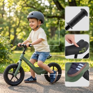 Spokey Rowerek biegowy Broomi zielony 946383 (R4108) 11