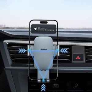 Baseus Uchwyt samochodowy grawitacyjny do telefonu na kratkę nawiewu - szary Uchwyt samochodowy grawitacyjny do telefonu na kratkę nawiewu - szary 7