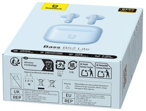 Słuchawki Baseus Słuchawki bezprzewodowe douszne Bass BS2 Lite TWS - niebieskie Słuchawki bezprzewodowe douszne Bass BS2 Lite TWS - niebieskie 9