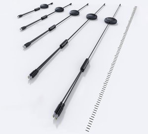 Baseus Kabel przewód zwijany 2w1 USB-C 100W 1.2m - czarny Kabel przewód zwijany 2w1 USB-C 100W 1.2m - czarny 9