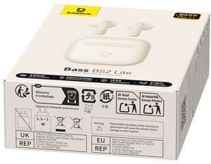 Słuchawki Baseus Słuchawki bezprzewodowe douszne Bass BS2 Lite TWS - różowe Słuchawki bezprzewodowe douszne Bass BS2 Lite TWS - różowe 9