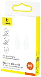 Baseus Końcówki wymienne do rysika pojemnościowego Smooth Writing białe - 2 szt. Końcówki wymienne do rysika pojemnościowego Smooth Writing białe - 2 szt. 2