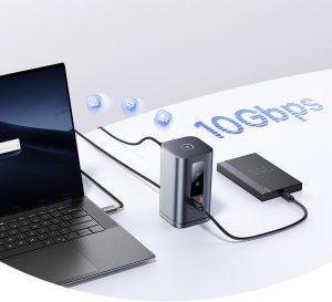 Stacja/replikator Baseus HUB Stacja dokująca 11w1 USB-C HDMI DP USB-A USB-C RJ45 PD mini jack 3.5mm ładowarka EU - szara HUB Stacja dokująca 11w1 USB-C HDMI DP USB-A USB-C RJ45 PD mini jack 3.5mm ładowarka EU - szara 11