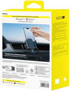 Baseus Uchwyt samochodowy grawitacyjny do smartfona na kratkę nawiewu - czarny Uchwyt samochodowy grawitacyjny do smartfona na kratkę nawiewu - czarny 3