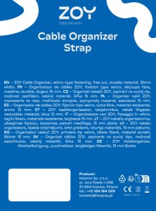 Organizer ZOY Rzep Czarny 1 sztuka 3m 5