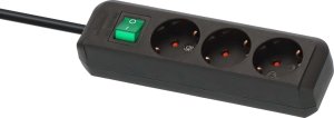 Brennenstuhl EXT CORD 1152300025 1.5M 3V BLACK 3
