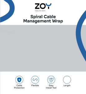 Organizer ZOY Spirala na przewody 1 sztuka 28mm 3m 4
