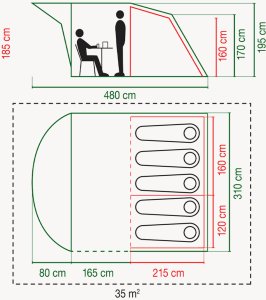 Namiot turystyczny Coleman Rocky Mountain 5 BlackOut 3