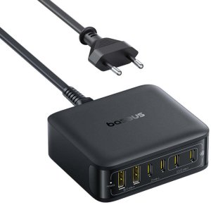 Ładowarka Baseus Stacja ładowania Galda EnerFill FH21 120W 2xUSB-A + 4xUSB-C 1 5 m melna melna E0120T00 (6932172698331) 3