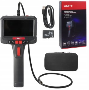 Unit 360 degrees czerwony przemysłowy boroskop 5 0" 70 degrees 8 mm 1 m CMOS IP67 32 GB UNI-T UT663B (6935750566329) 3
