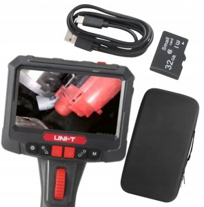 Unit 360 degrees czerwony przemysłowy boroskop 5 0" 70 degrees 8 mm 1 m CMOS IP67 32 GB UNI-T UT663B (6935750566329) 5