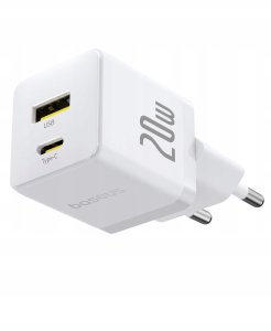 Ładowarka Baseus Ładowarka ścienna Palm 20W USB + USB-C QC3.0 PD3.0 z kablem USB-C 1 m biały P10111608213-01 (6932172677374) 3