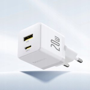 Ładowarka Baseus Ładowarka ścienna Palm 20W USB + USB-C QC3.0 PD3.0 z kablem USB-C 1 m biały P10111608213-01 (6932172677374) 5