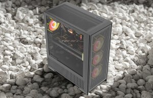 Obudowa Darkflash AirNova ARGB czarna + 3 wentylatory 7
