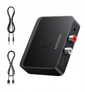 Ugreen Bezprzewodowy Bluetooth 6.0 LDAC wysokiej jakości odbiornik audio ar 3 5 mm (AUX) 2xRCA wyjście 2