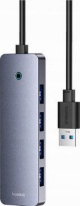 HUB USB Canyon Adapter USB-A na USB 3.0 4 porty + USB-C ładowania 15 cm szary 3