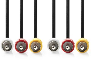 Kabel Nedis Kompozitvideo kabel 3x RCA Male - 3x RCA Male 1 5 m czarny 2
