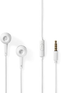 Słuchawki Eko-Light Słuchawki przewodowe z wtykiem 3,5 mm i wbudowanym mikrofonem białego koloru 2