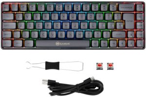 Klawiatura Gamiac GAMIAC TKL69G SF Gaming Keyboard, Kailh Red - black/grey 4