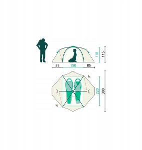 Namiot turystyczny Jack Wolfskin Jack Wolfskin Real Dome Lite II dome tent, green, 2024 model 5